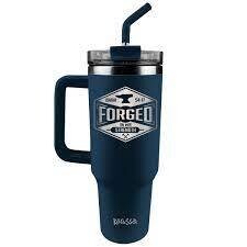 MUGS322 Stainless-Steel w/Straw-Forged