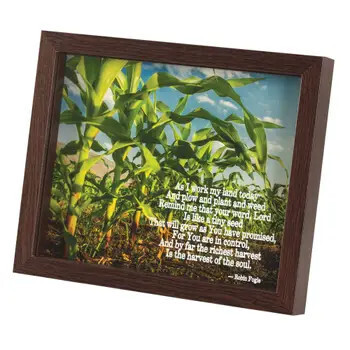 FRMWDWAL-108-16 - Framed Wall Art As I Work My Land 10x8