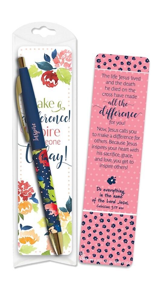 MKDXXST Pen &amp; Bookmark Set-Making A Difference (Col 3:17 ESV)