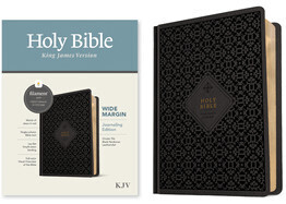 KJV Wide Margin Bible-Floral Cover