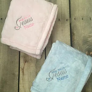 Wrap You Up in Jesus Name Blanket-Pink