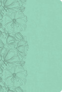 CSB Large Print Thinline Bible, Light Teal Leathertouch, Value Edition