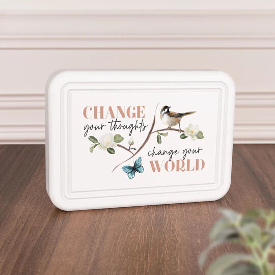 SPT0084 - CHANGES YOUR THOUGHTS CHANGE THE WORLD ORNATE TABLETOP DÉCOR