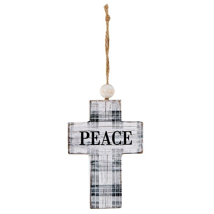J5833 - Plaid Cross - Peace
