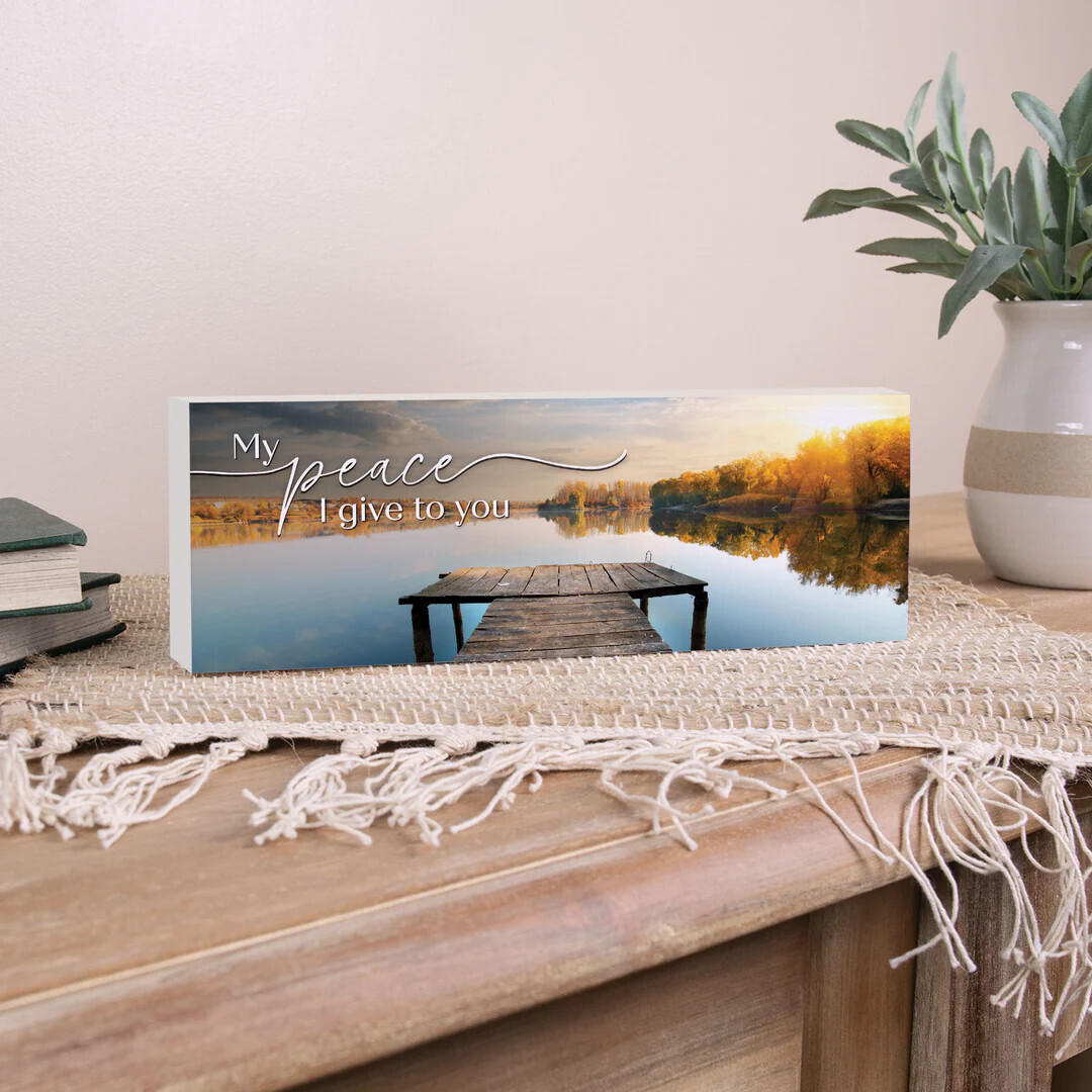 WPT0003 - MY PEACE I GIVE TO YOU WOOD BLOCK DÉCOR