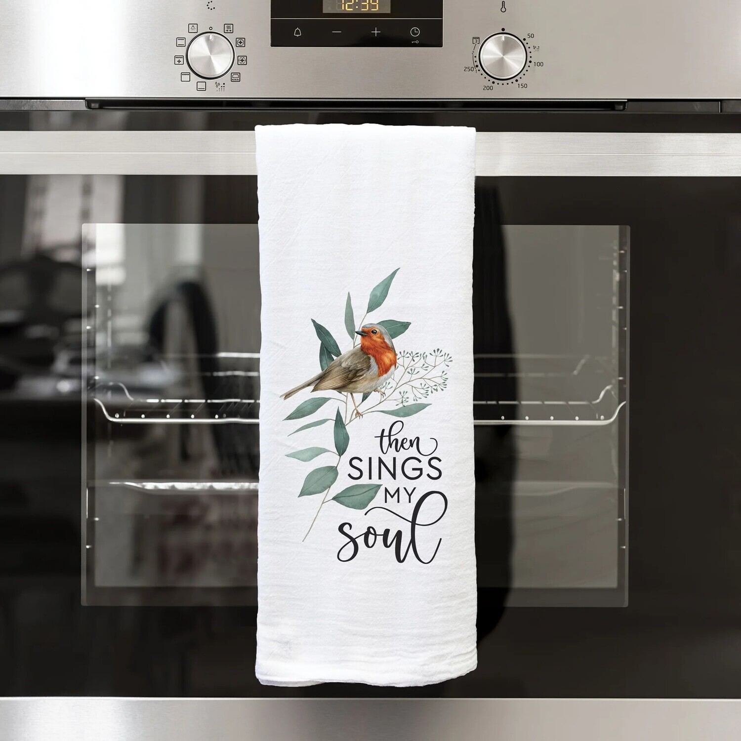 TWL0129 - THEN SINGS MY SOUL TEA TOWEL