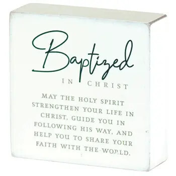 TPLK33-214 Tabletop Plaque Baptized in Christ