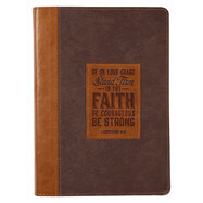 JL669-Journal-Classic LuxLeather-Stand Firm In The Faith 1 Cor. 16:13