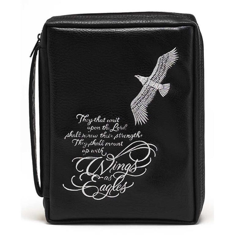 BCV-122-Vinyl Embroidered Bible Cover - Eagle/Isaiah 40:31