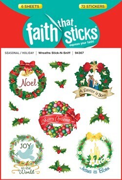 Sticker-Wreaths/Stick-N-Sniff (6 Sheets) (Faith That Sticks)