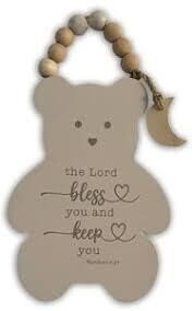 Lord Bless You Bear Wall Plaq W/