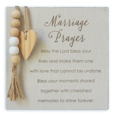WP565 Marriage Prayer Square Plaque