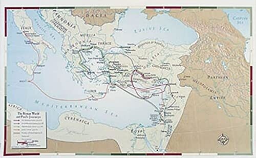 Abingdon Map Roman World and Paul&#39;s Journeys