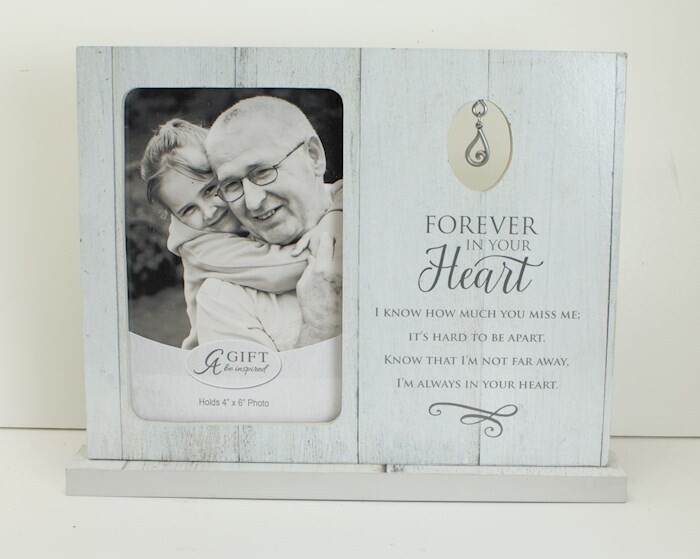 MF278 Forever In Your Heart Standing Frame W/ Tear Charm Boxed