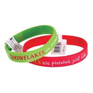 CHN-119BX Silicone Bracelet - Snowflakes