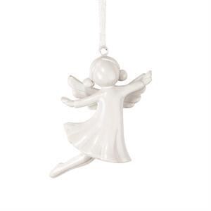 CHOR-702 WHITE ANGEL ORNAMENT  3&quot;H