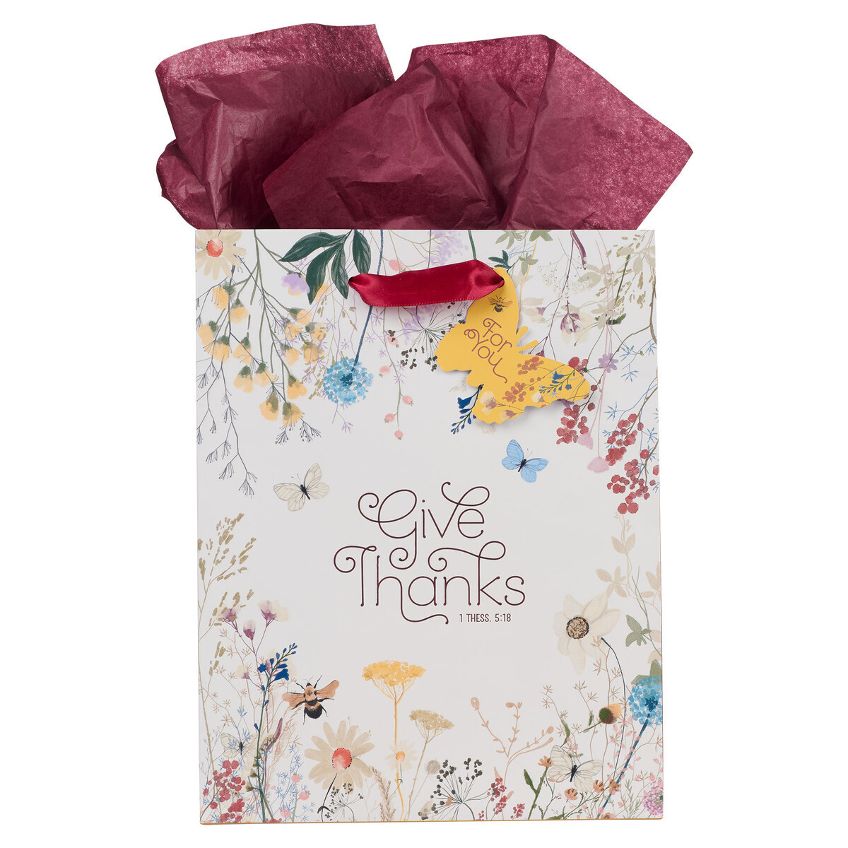 GBA351 Gift Bag-Medium-Give Thanks 1 Thess. 5:18