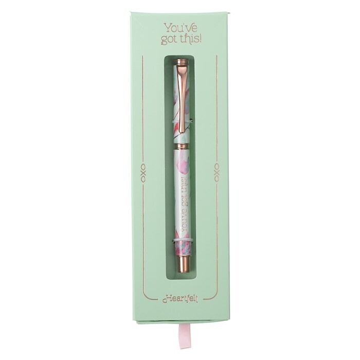 HFPEN308-Pen in Gift Box-Pink Petals/You&#39;ve Got This