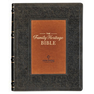 FHB005-NLT Family Heritage Bible-Dark Olive/Brown Faux Leather