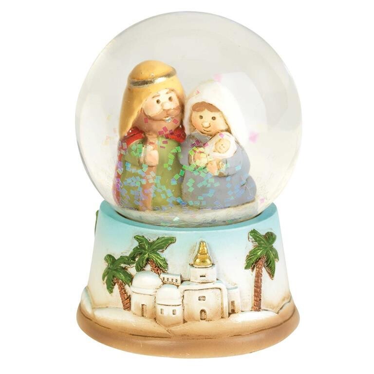 CHCMGR-102-HOLY FAMILY WATER GLOBE 2.25&quot;H