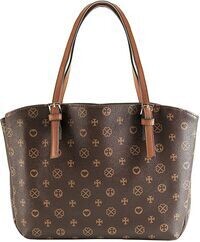 Designer Cross &amp; Purse Style Bible Cover - Brown XL