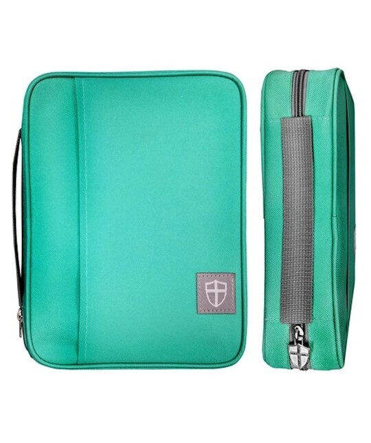 50562 Bible Cover-Armor Of God-Tiffany Blue-LRG