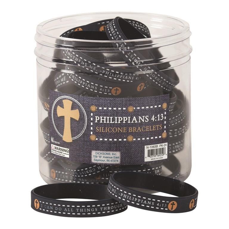 N-1063B-Silicone Bracelet-I Can Do All Things