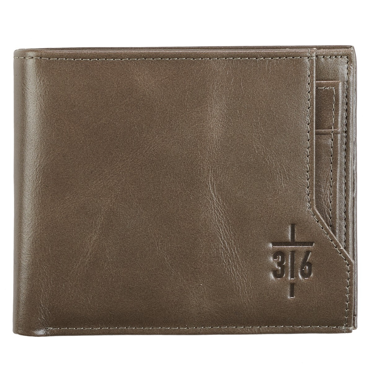 WT129 Genuine Leather Wallet John 3:16