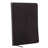 NKJV, Value Thinline Bible, Large Print, Leathersoft, Black, Red Letter Edition, Comfort Print