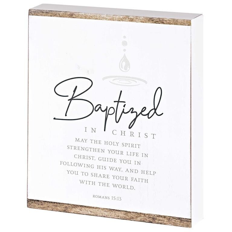 TPLK810-93 PLAQUE BAPTIZED IN CHRIST 8X10