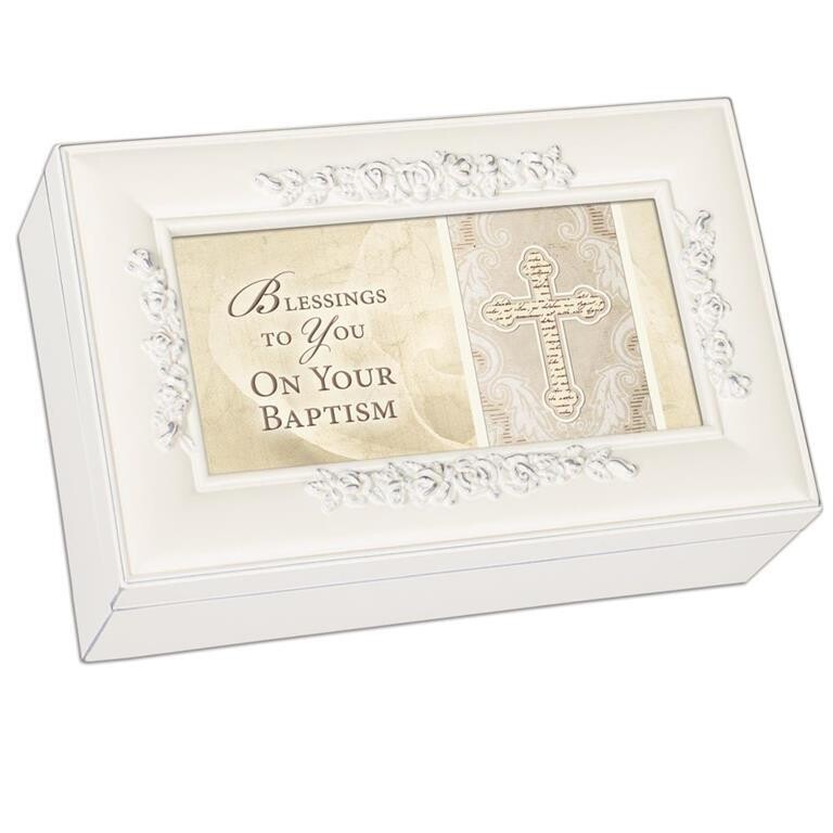 PR283SGI PETITE ROSE MUSIC BOX ROSE BLESSINGS BAP-Jesus Loves Me