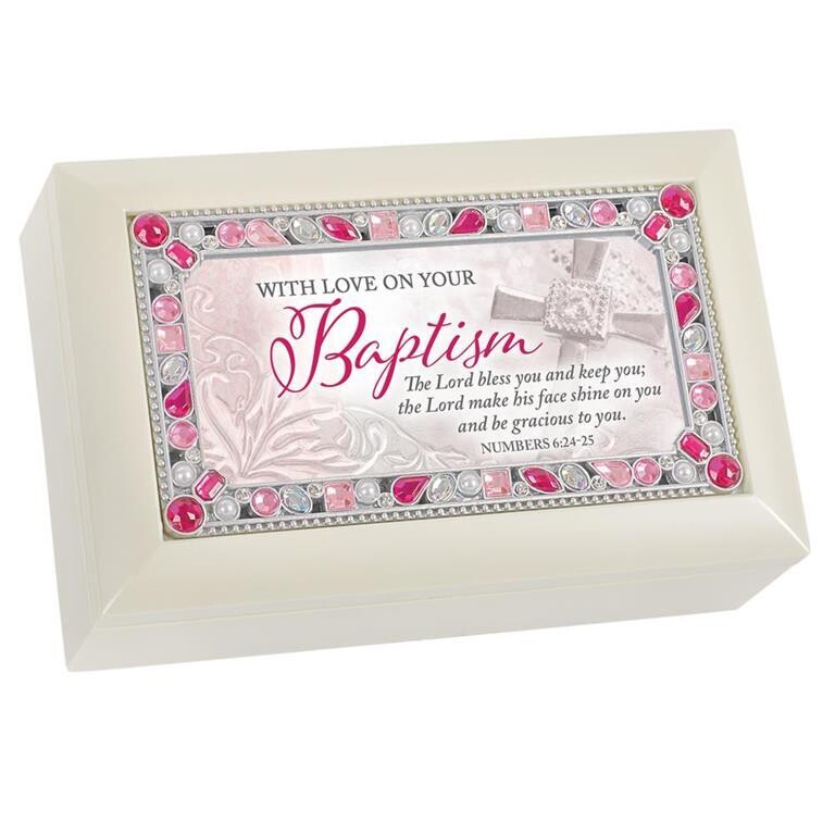 PJ220SI PETITE MUSIC BOX JEWEL WITH LOVE BAPTISM - Jesus Loves Me