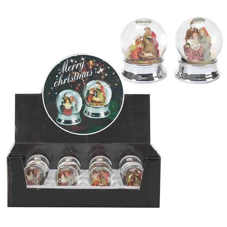 CHNAT-582-NATIVITY-GLS/MTL/RSN-SNOW GLBE