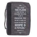 BBM688 Bible Cover Value Gray I Know the Plans