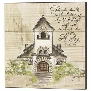 PLK1212-833 Wall Décor Hometown Church Psalm 91:1