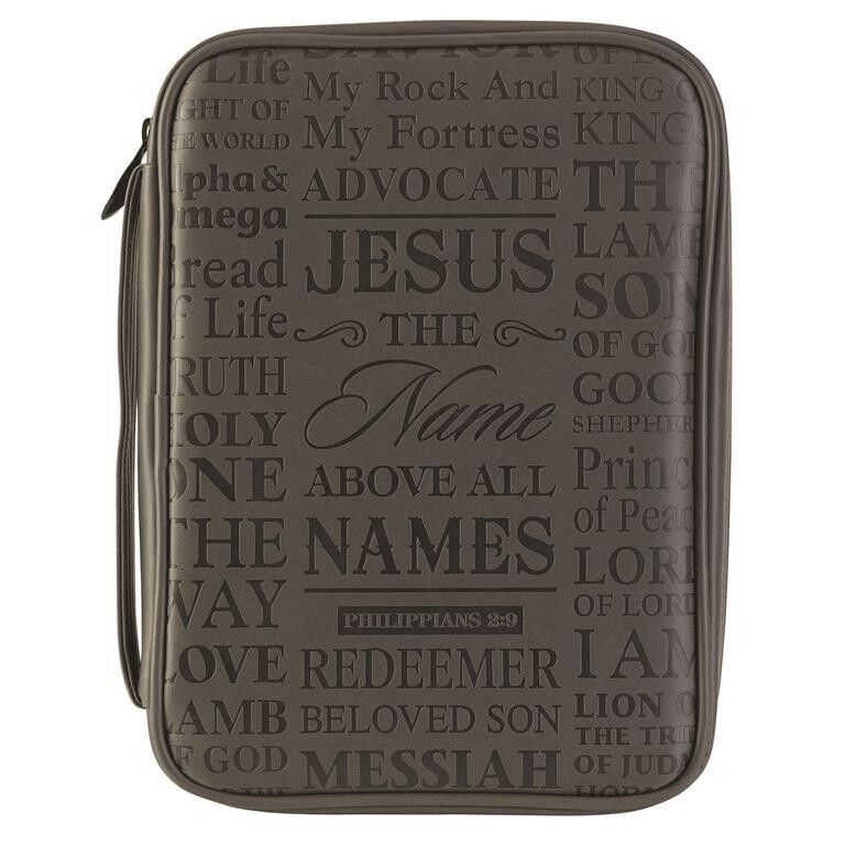 BCV-LP201 Large Black Bible Cover Jesus Name Above All Names