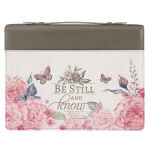 BBXL713 - XL Butterfly Be Still &amp; Know Bible Cover