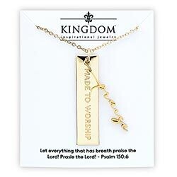 N7501 Necklace-Name Plate-Praise