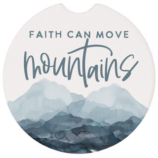 Car Coasters- Faith Can Move Mountains