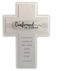 CR125 CONFIRMED IN CHRIST CROSS W/SE ACCENT, EASEL &amp; HANGER,