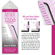 75471 Bible Tab-Verse Finders-Horizontal-Thin Pack-Rose Damask