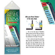 75926 Bible Tab-Verse Finders-X Large Print-Horizontal-Thin Pack-Rainbow