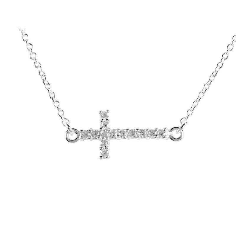 73-0120P Side Cross Necklace