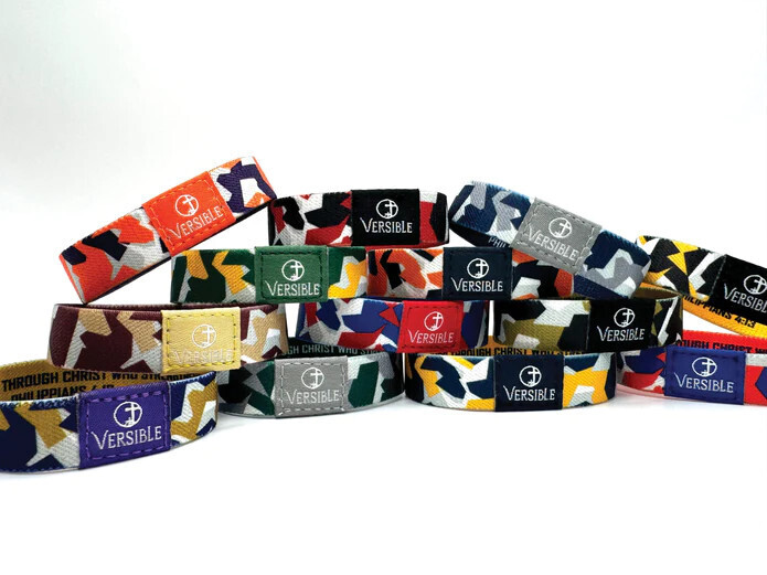 TEAM CAMO / PHILIPPIANS 4:13 WRISTBAND Blk/Yel- Large