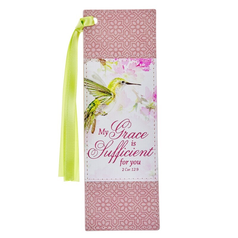BMF176 Bookmark Faux Leather Pink Grace