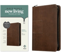NLT Thinline Reference Zipper Bible Filament Enabled Edition-Atlas Rustic Brown LeatherLike