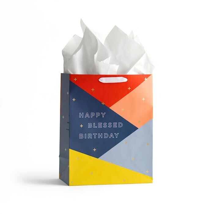 J4255 Gift Bag-Happy + Blessed Birthday-Large