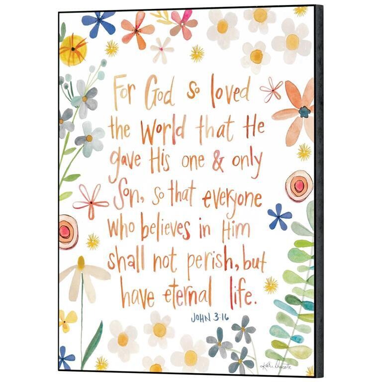 PLK1114-943 - John 3:16 Wall Plaque