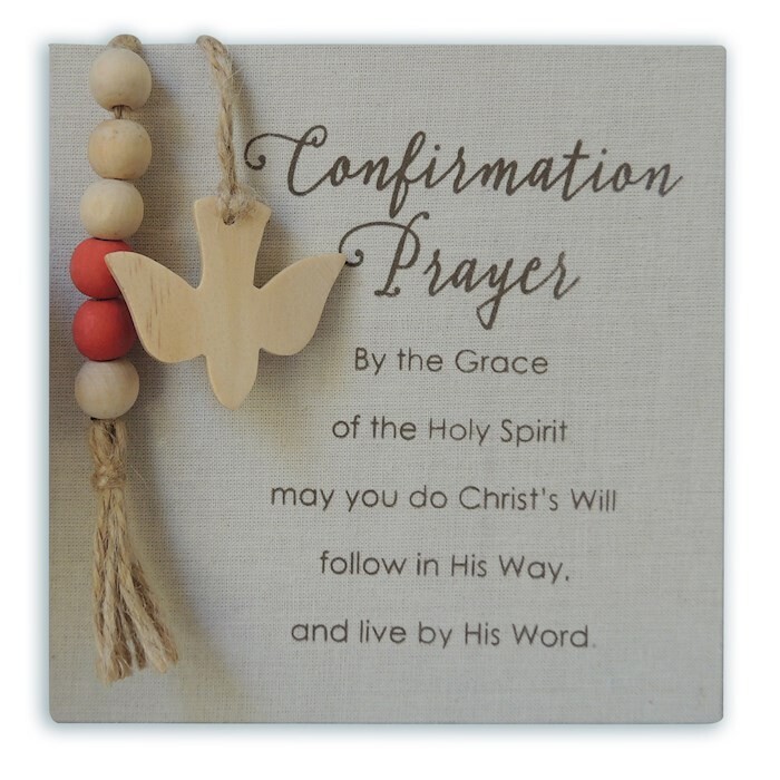 WP564-Prayer Plaque W/ Beads- Confirmation