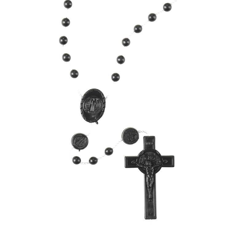 J-316-ROSARY CROSS/BLACK